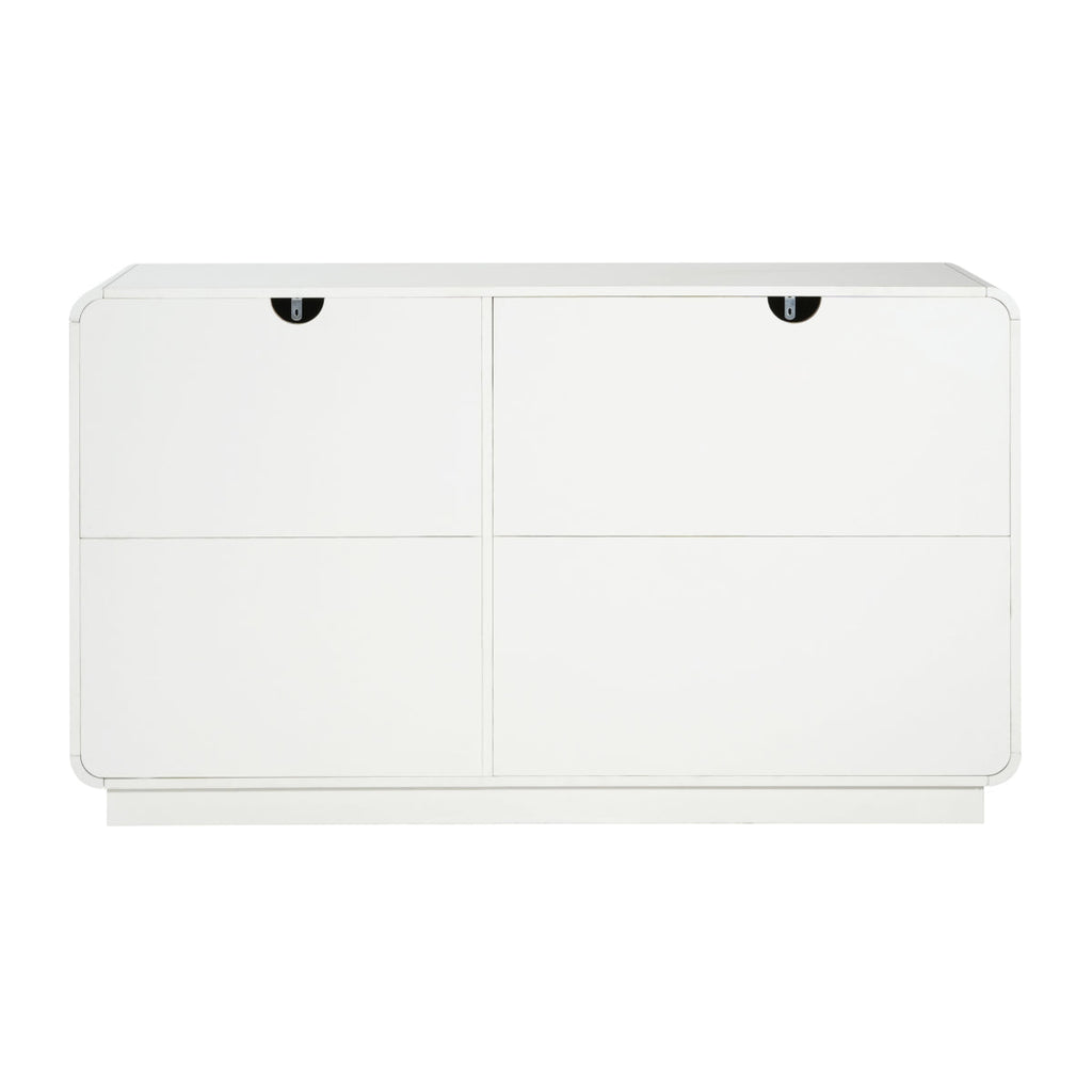 Christopher Knight Home® Modern White Sideboard, 55.1'' Wide Storage Cabinet with 2 Doors and 3 Drawers, Versatile Dining Room,Living Room    RR