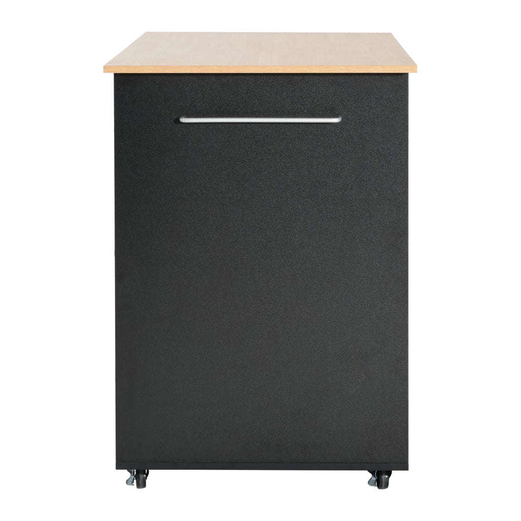 Christopher Knight Home® Mobile Kitchen Cart with Storage, 39.76'' Rolling Kitchen Island with 2 Doors, 3 Drawers & Adjustable Shelf, Black Utility Cart for Kitchen/Dining Room    RR