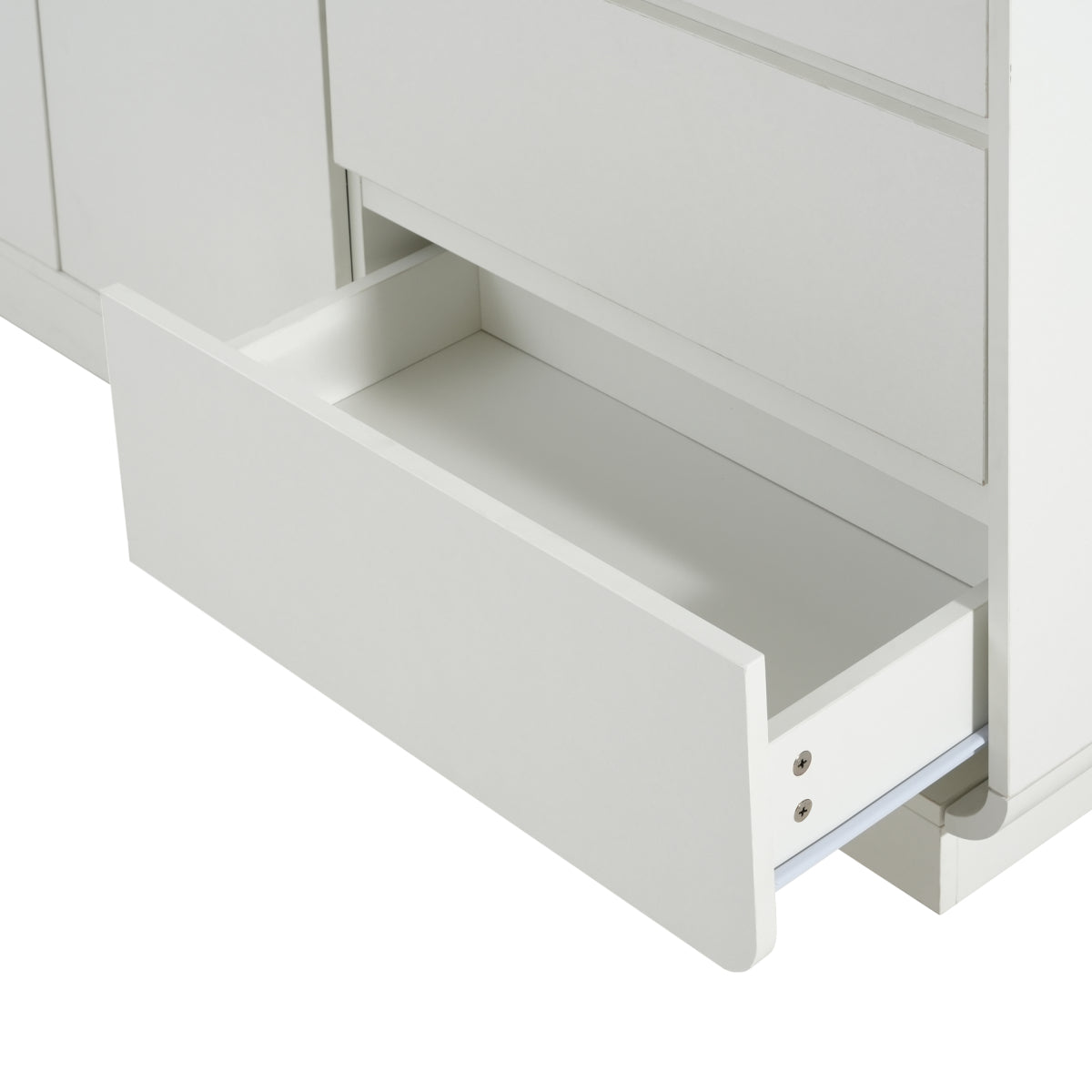 Christopher Knight Home® Modern White Sideboard, 55.1'' Wide Storage Cabinet with 2 Doors and 3 Drawers, Versatile Dining Room,Living Room    RR
