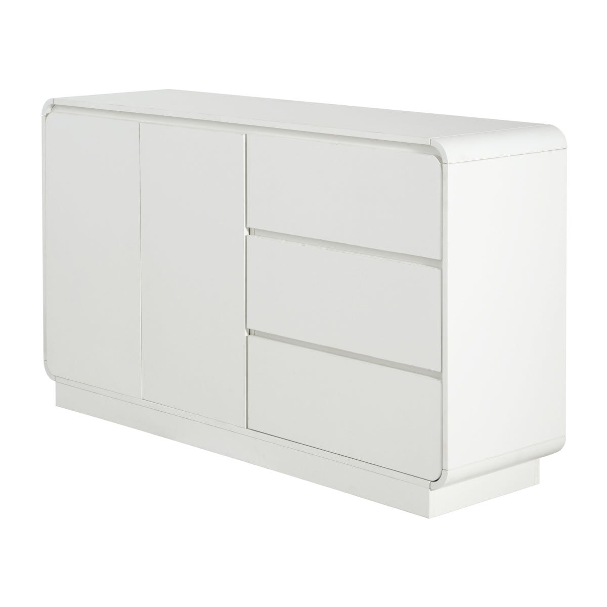 Christopher Knight Home® Modern White Sideboard, 55.1'' Wide Storage Cabinet with 2 Doors and 3 Drawers, Versatile Dining Room,Living Room    RR
