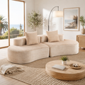 110.24" Fully Compressed Sofa, Corduroy 2-Seater Couch with 2 Lumbar Pillows, Cozy Deep Seat Upholstered Sofa, No Assembly Cloud Couch for Living Room & Bedroom, YKX-33003A-2-GREEN   WL
