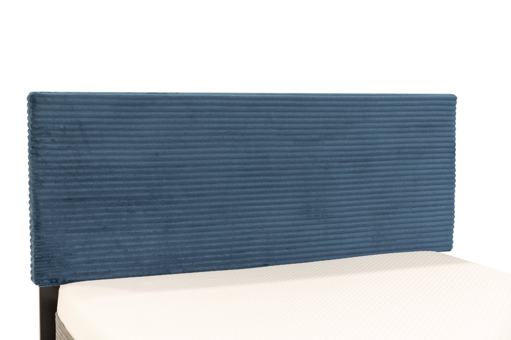 Midnight Blue Velvet Queen Bed with Storage Bench