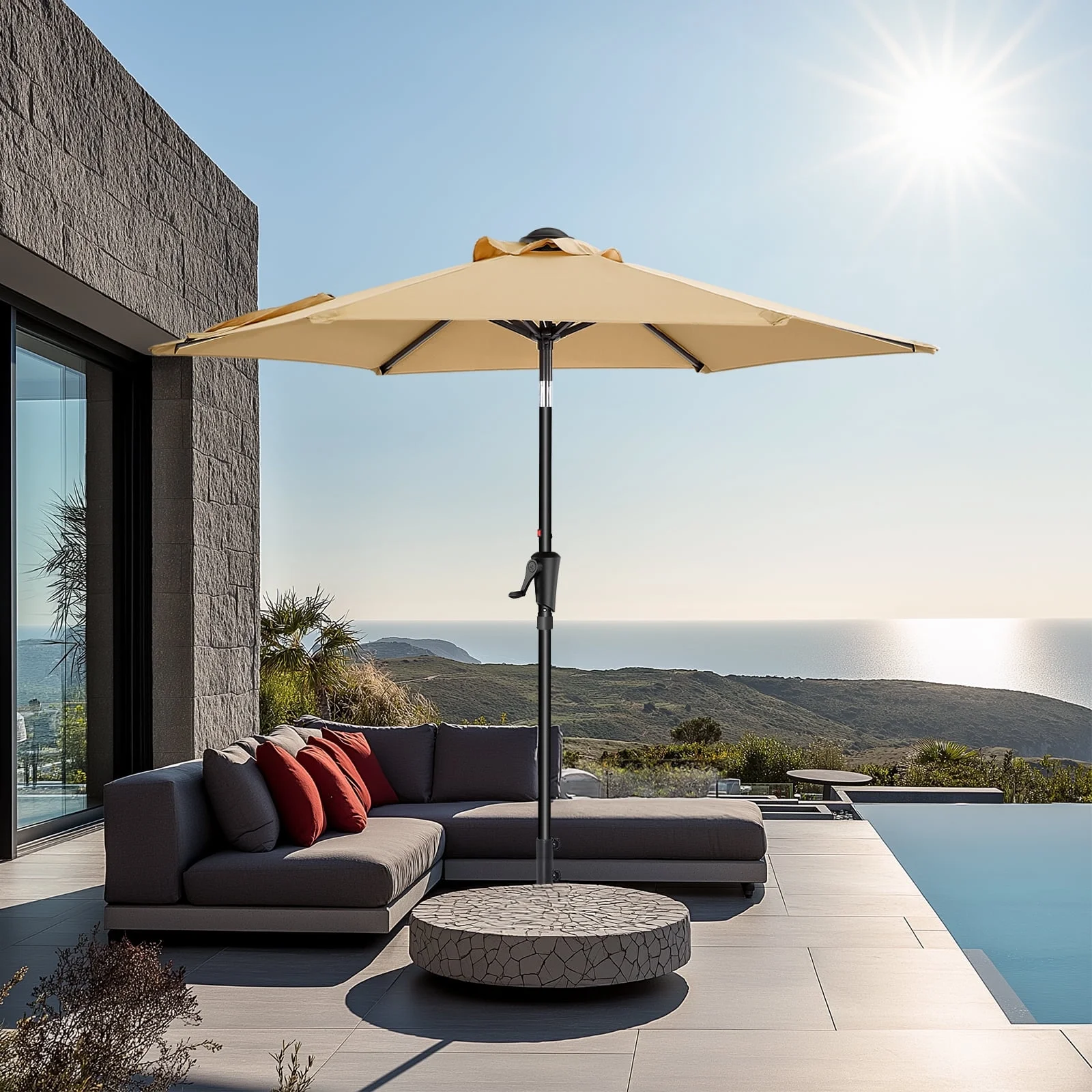 Patio Umbrella,7.5ft Outdoor Table Umbrella