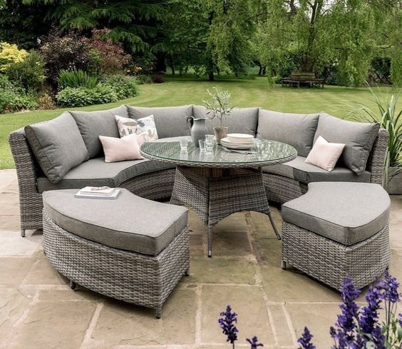 High-Quality Outdoor Three Piece Sectional in Starboard Snow